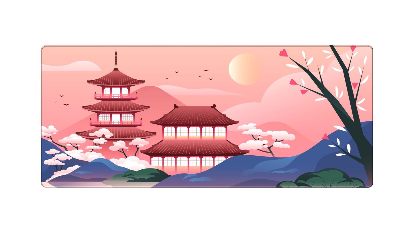 Pink Temple Mouse Pad - Phantom Mousepads